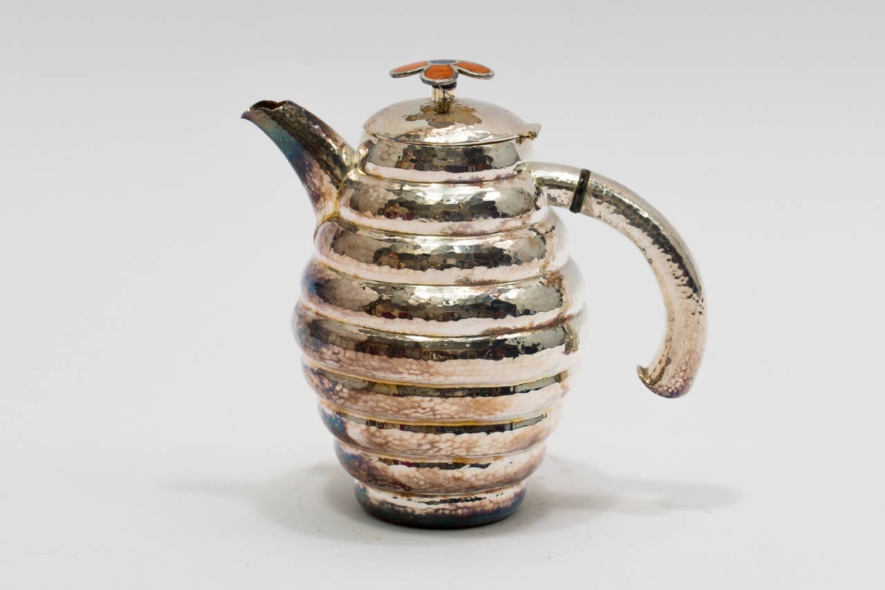 Mexican Emilia Castillo Sterling Bumble Bee Hive Teapot