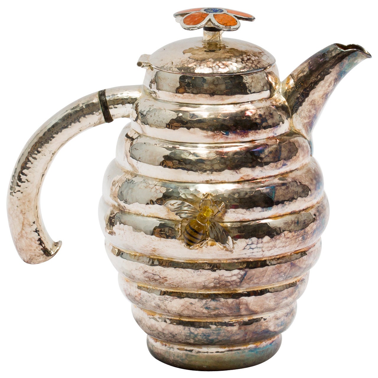 Emilia Castillo Sterling Bumble Bee Hive Teapot