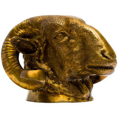 Early 20th Century Bronze Ram's Head