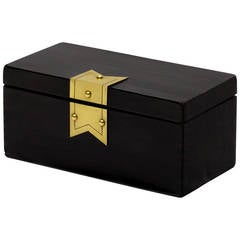 Leather and Brass Presentation Box by Tommi Parzinger