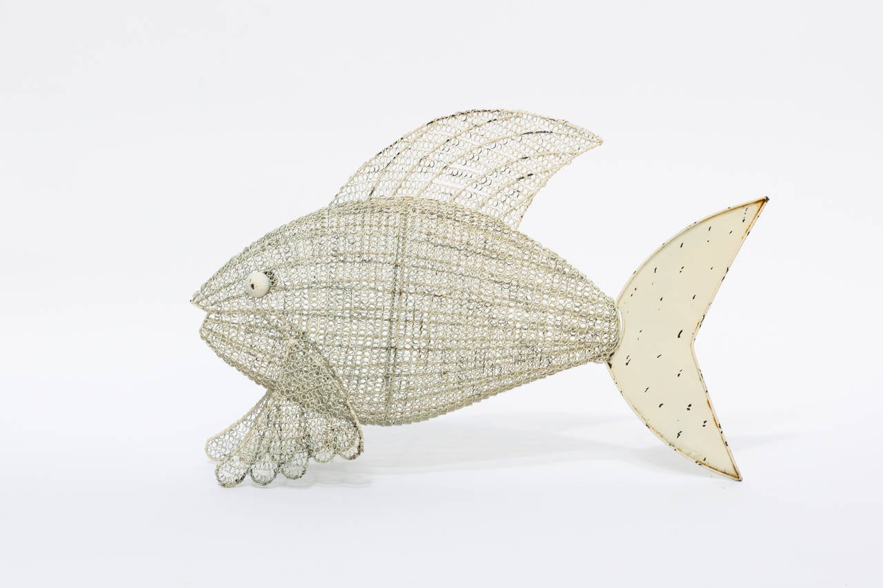 Three dimensional fish, stands by itself to add whimsy to any room.