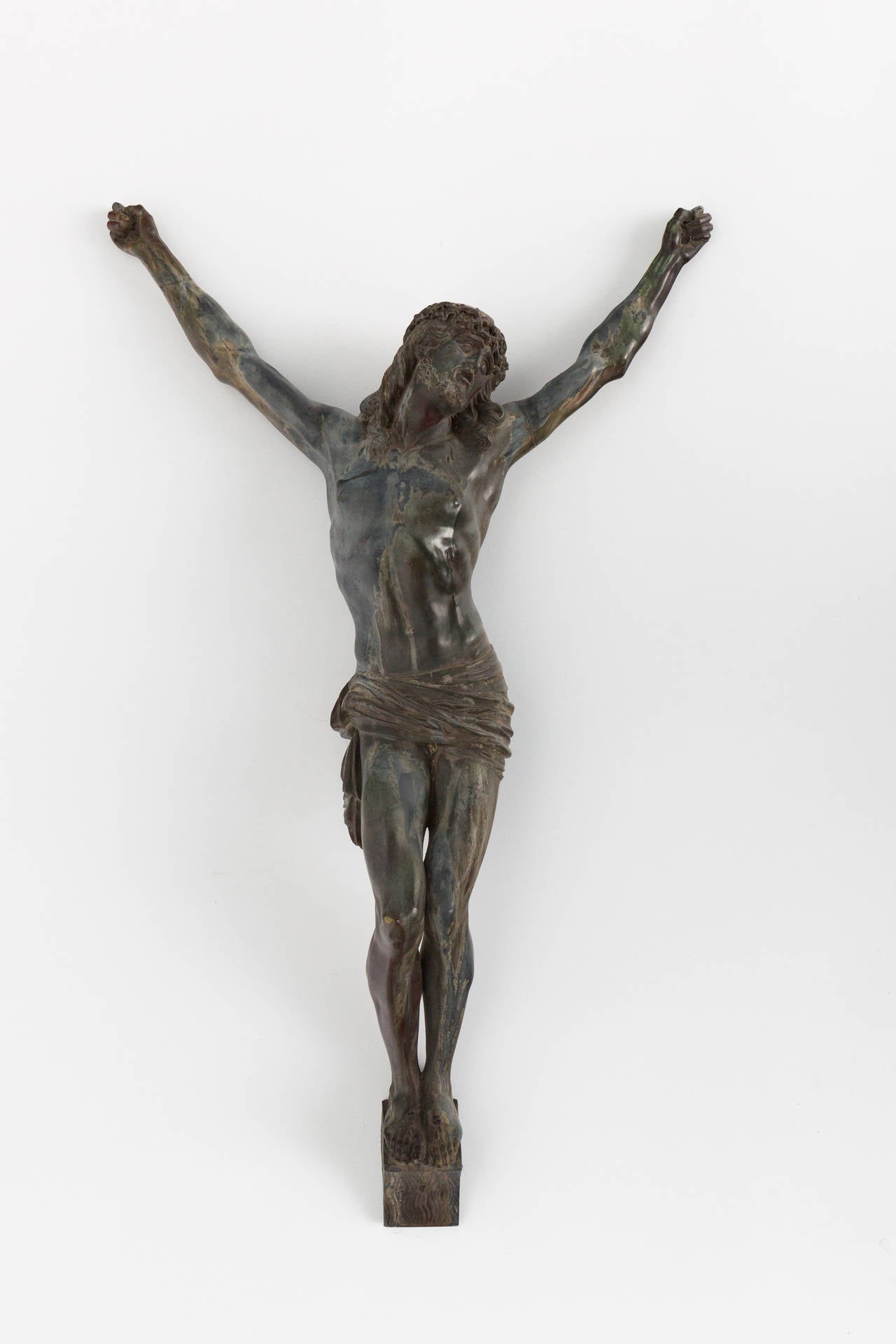 Turn of the Century German Lead Crucifix