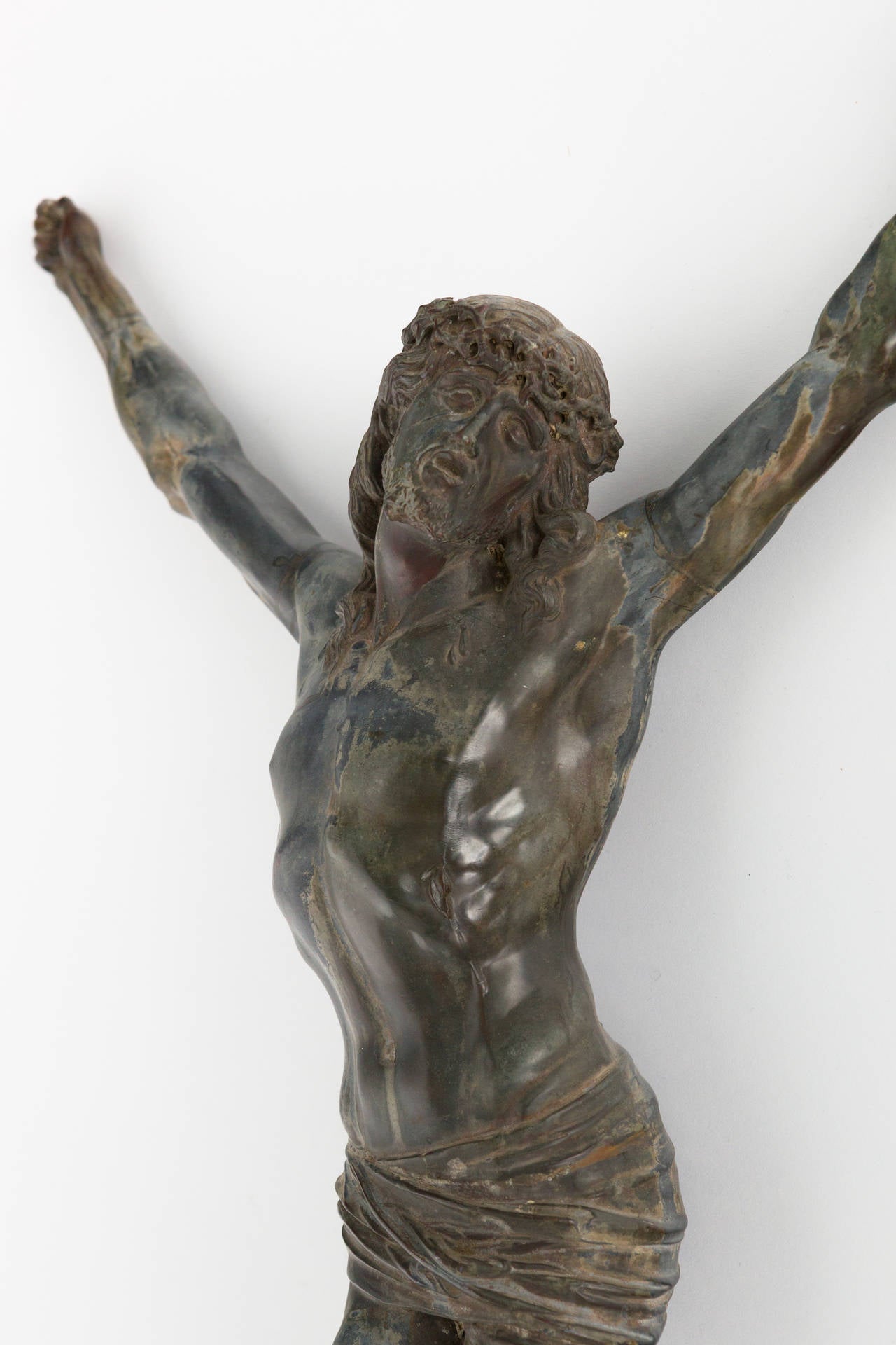 German Lead Crucifix In Excellent Condition In Tarrytown, NY