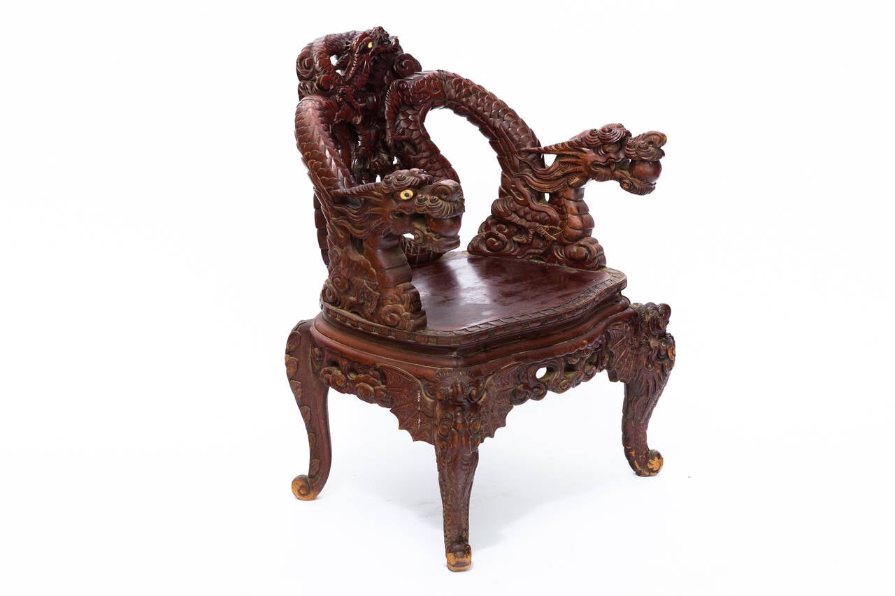 antique dragon chair