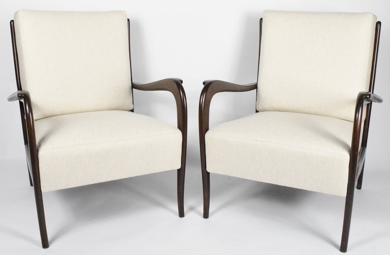 Paolo Buffa Style Lounge Chairs In Excellent Condition In Dallas, TX