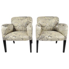 Vintage Donghia "Norway" Club Chairs in Donghia "Edith" Fabric