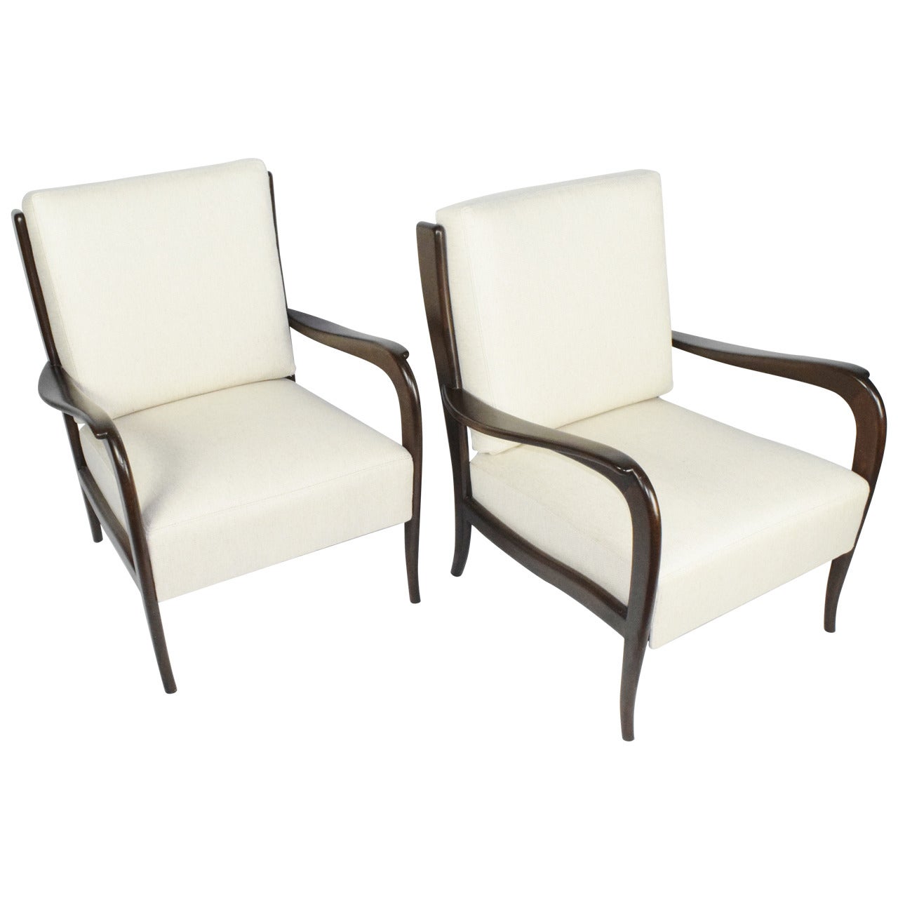 Paolo Buffa Style Lounge Chairs