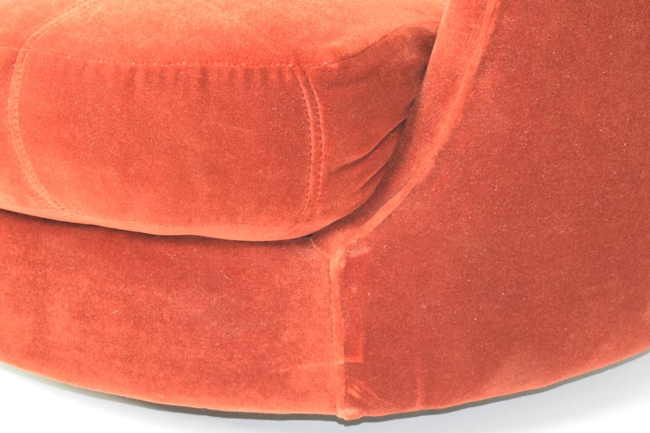 Upholstery Milo Baughman Swivel Tub Chair