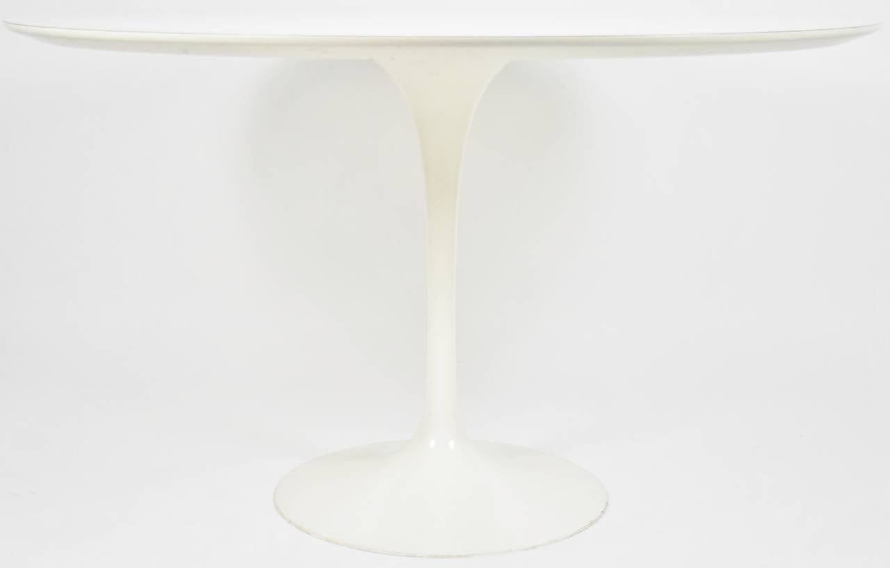Eero Saarinen for Knoll White Laminate Tulip Table 1