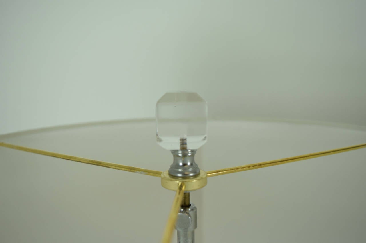 Pair of Large Lucite Stacked Lamps 2