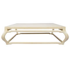 J. Robert Scott Ming Coffee Table in Lacquered Grasscloth