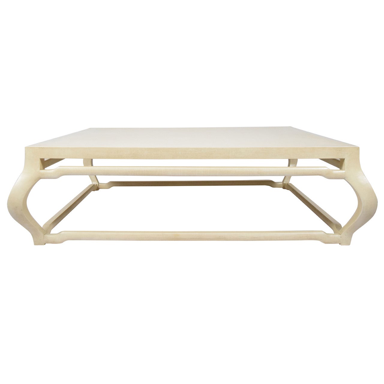J. Robert Scott Ming Coffee Table in Lacquered Grasscloth