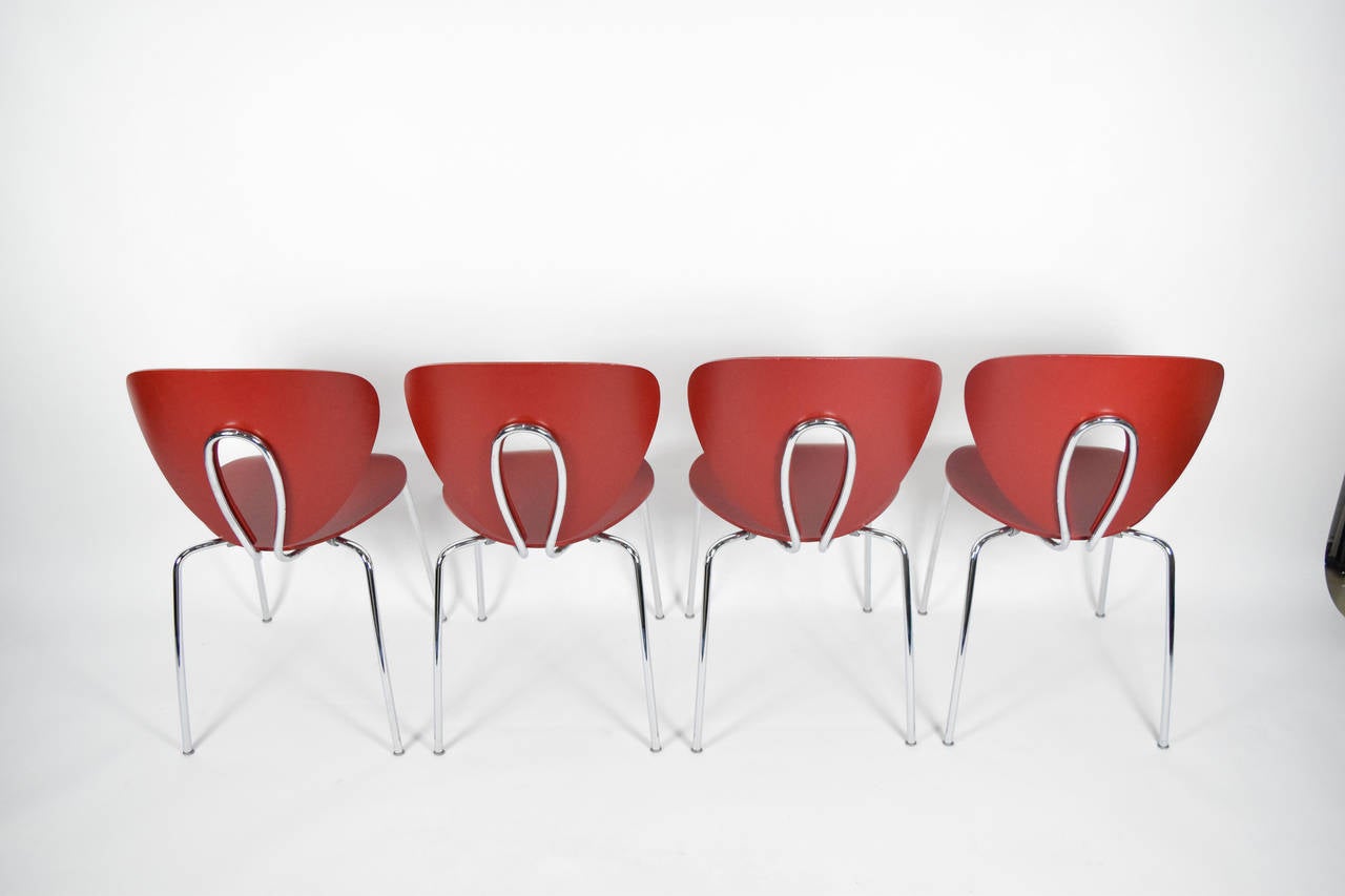 Modern Set of Four Globus Chairs Designed by Jesus Gasca for Stua