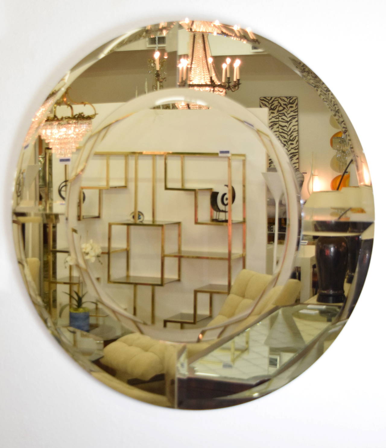 This is a really nicely done mirror with an interesting bevel design. Called the 