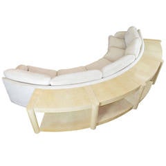 Gorgeous Martin Brattrud Custom Sofa with Fitted Console Back