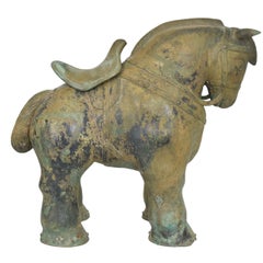 Botero Styled Horse Sculpture in Bronze
