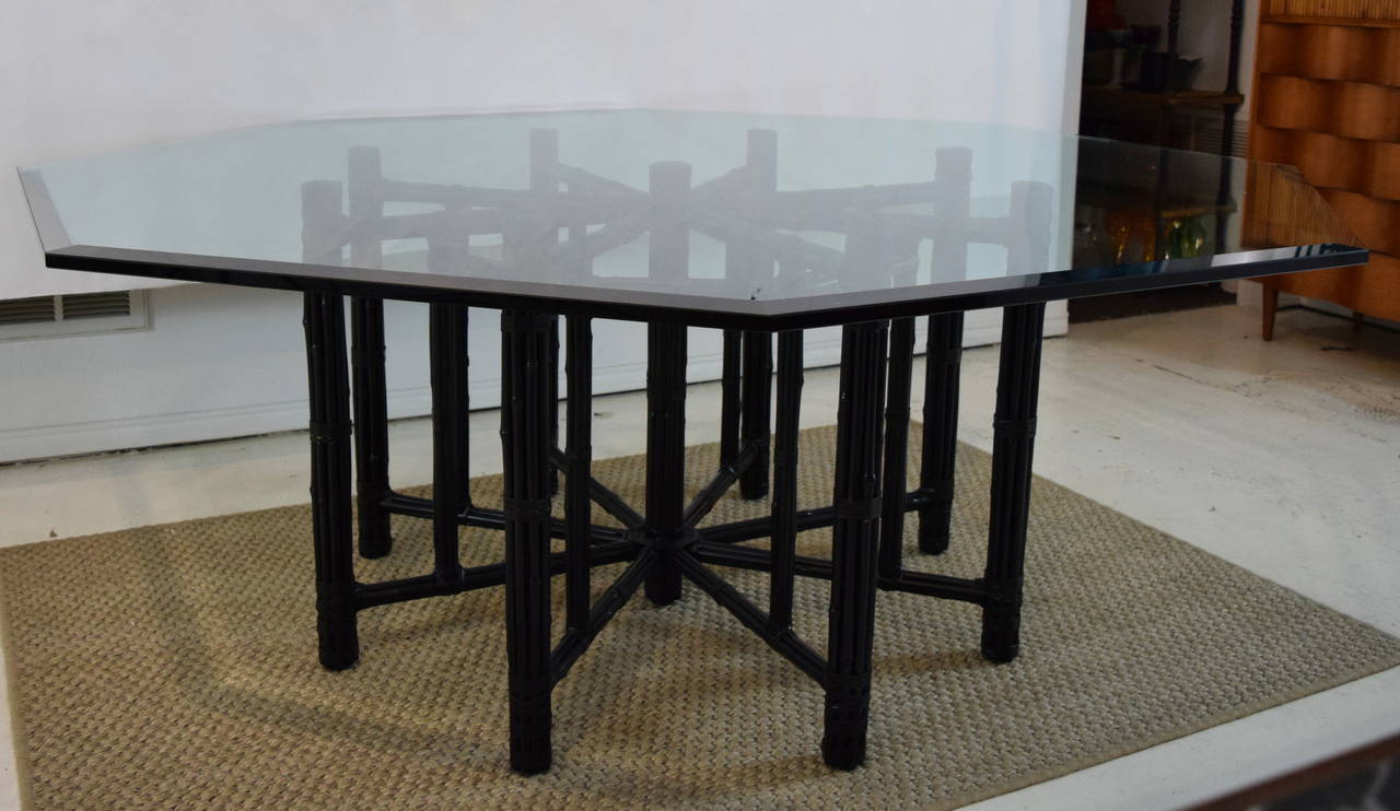glass octagon table