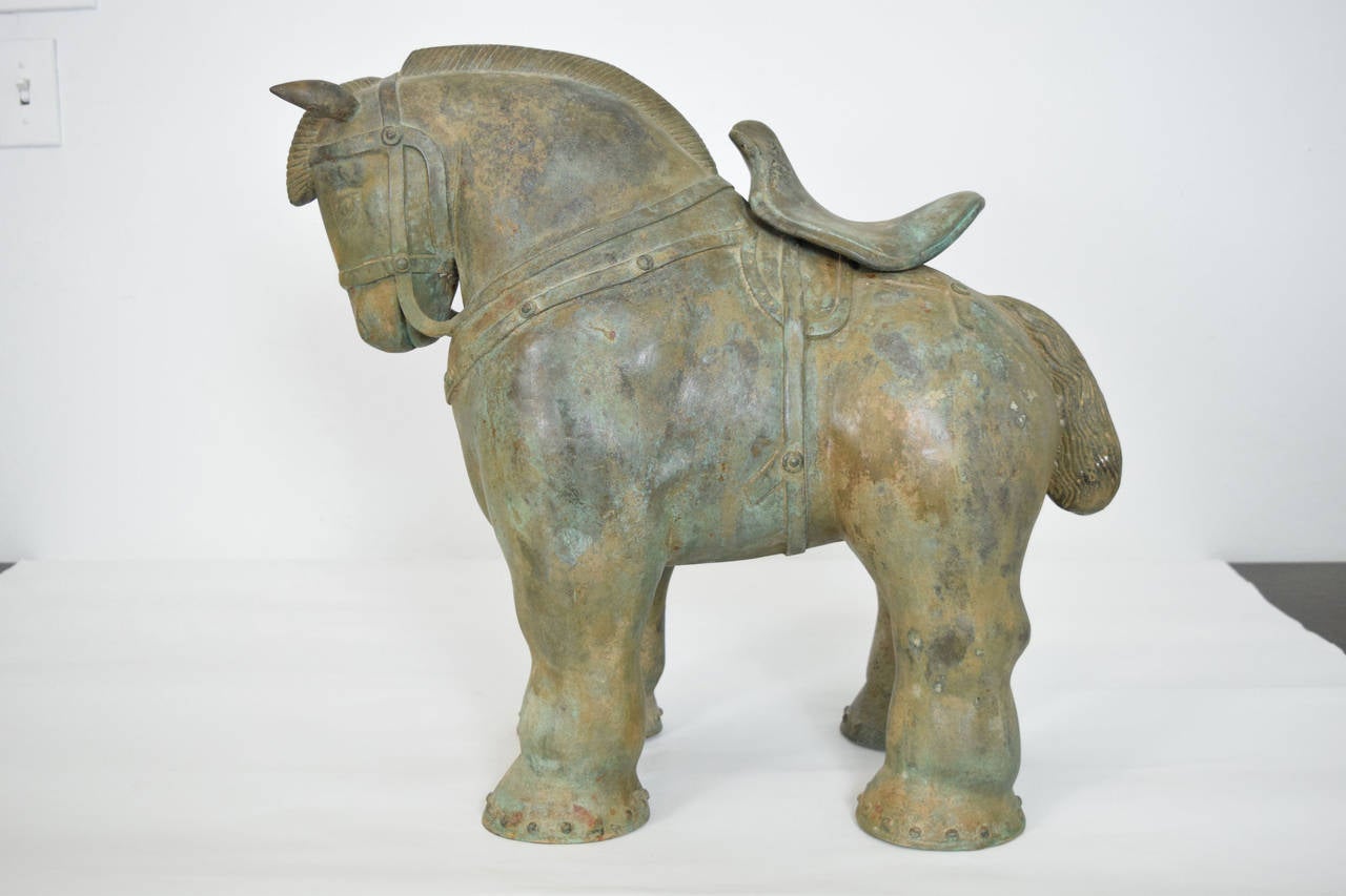 Botero Styled Horse Sculpture in Bronze In Good Condition For Sale In Dallas, TX