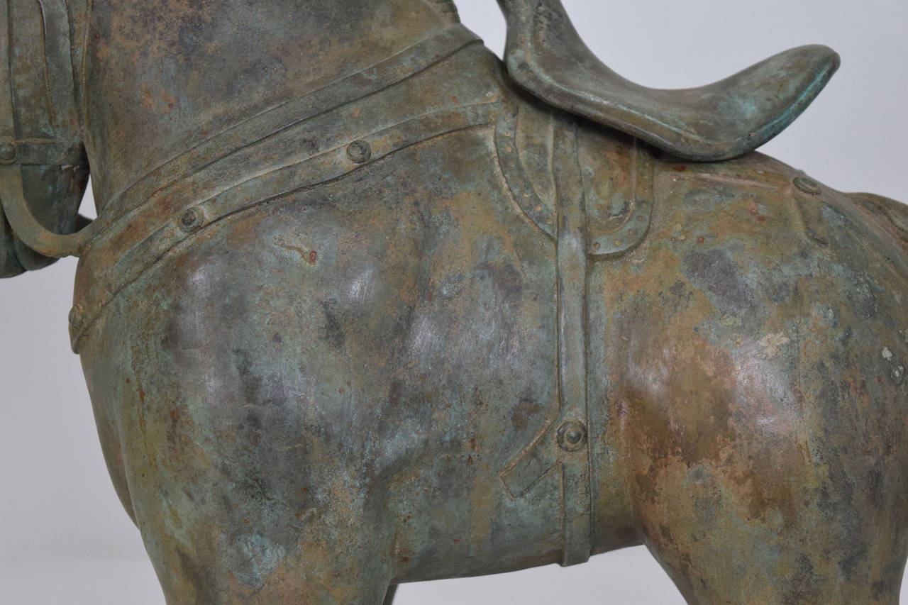 Botero Styled Horse Sculpture in Bronze For Sale 1