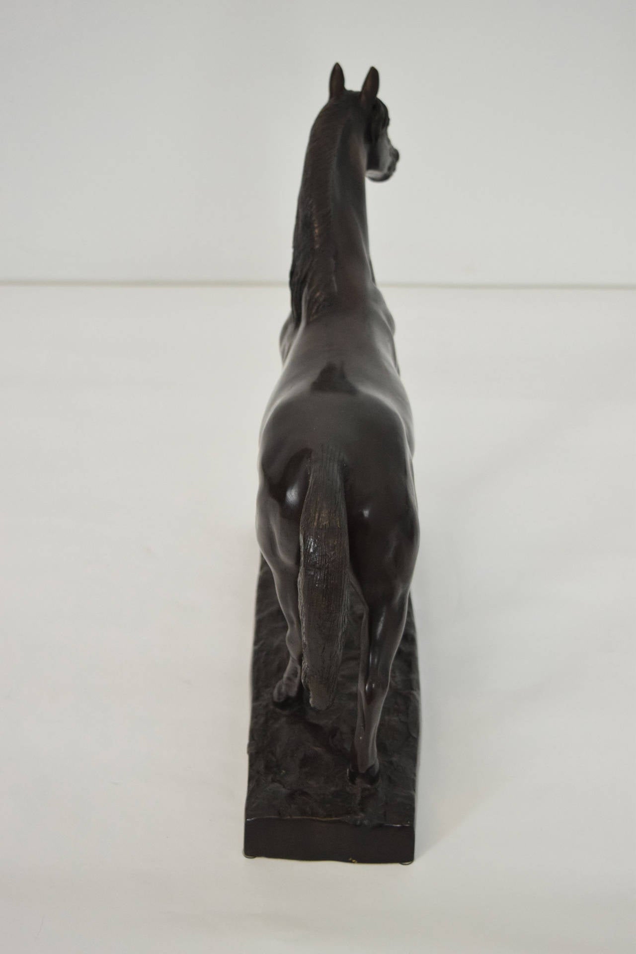 Bronze Horse Sculpture on Stand at 1stDibs