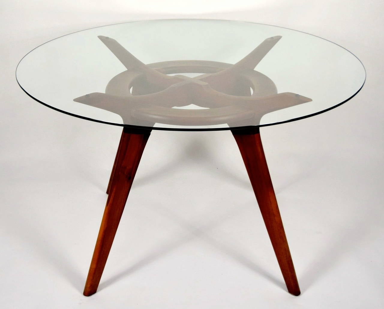 Glass Adrian Pearsall Circular Dining Table