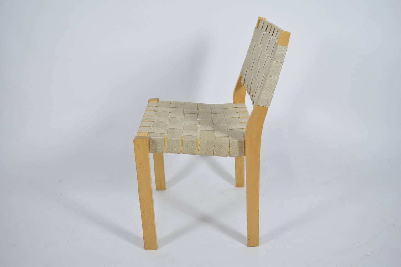 Finnish Set of Eight Alvar Aalto 615 Chairs