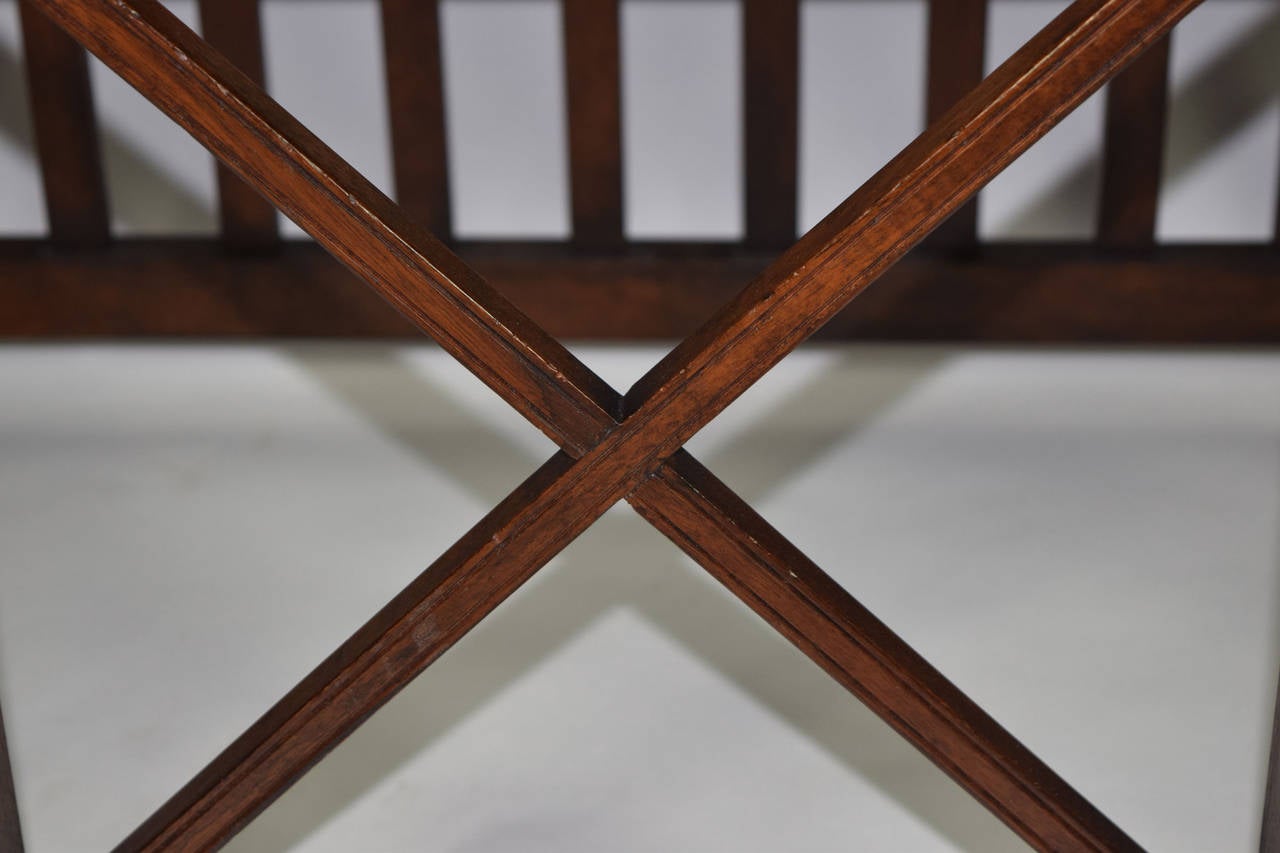 Leather Michael S. Smith Four-Seat X-Bench