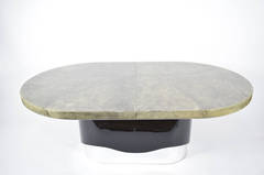 Cantoni High-Gloss Lacquer Faux Goatskin Dining Table
