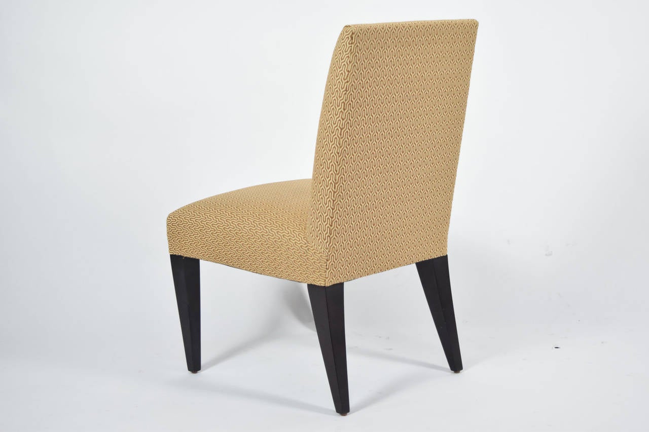 Set of Four Donghia Serpentine Dining Chairs In Excellent Condition In Dallas, TX