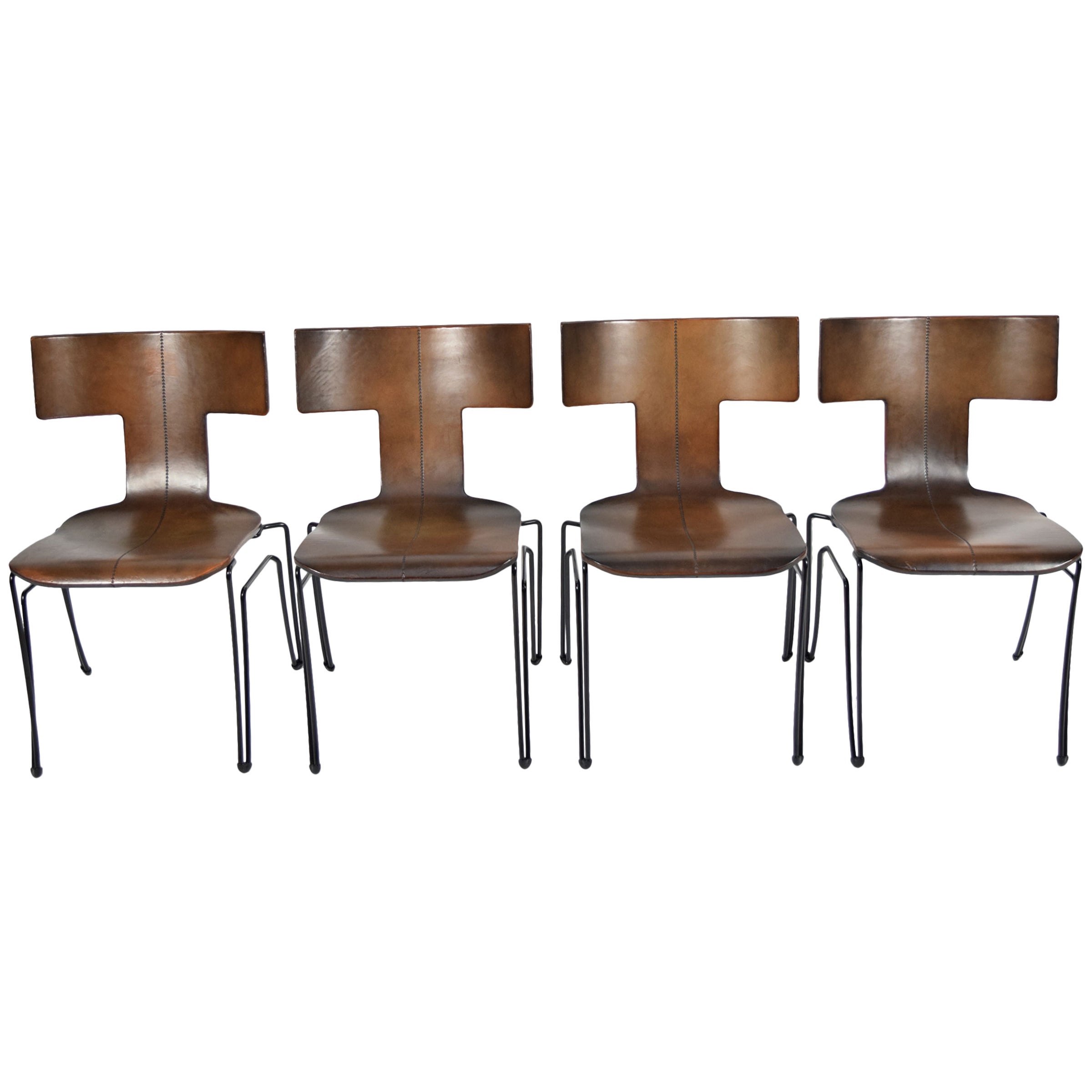 Ser of Four Early Edition Anziano Chairs by John Hutton for Donghia