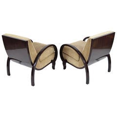 Silhouette Helena Clubs Chairs with Mahogany Frame