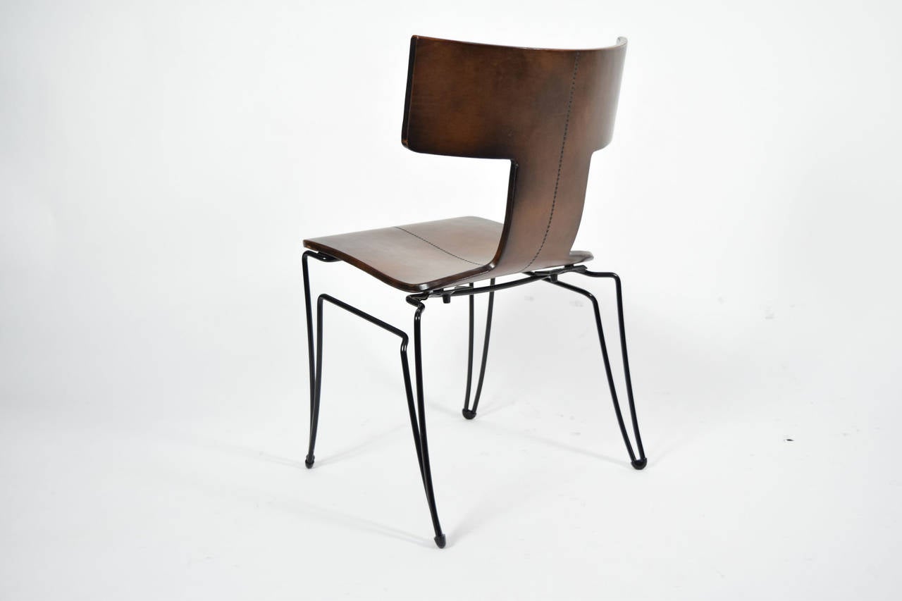 Ser of Four Early Edition Anziano Chairs by John Hutton for Donghia In Excellent Condition In Dallas, TX