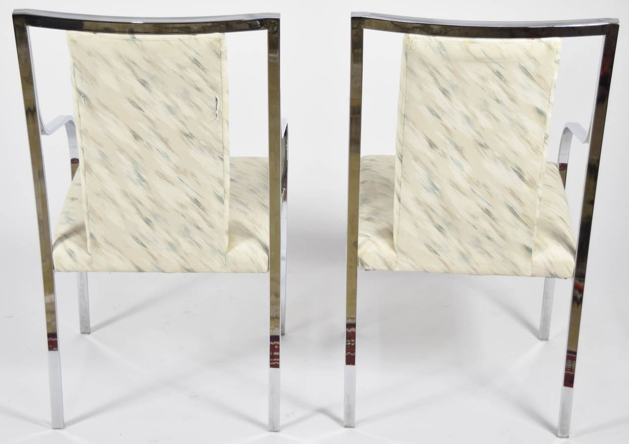 Upholstery Pair of Milo Baughman Dining Chairs or Side Chairs