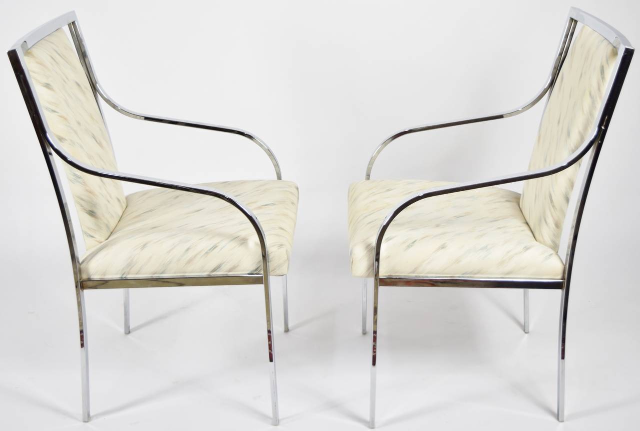 Late 20th Century Pair of Milo Baughman Dining Chairs or Side Chairs
