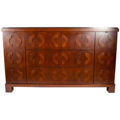 Custom Donghia Inspired Sideboard or Cabinet with Black Granite Top