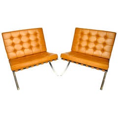 Pair of Mies van der Rohe Barcelona Chairs