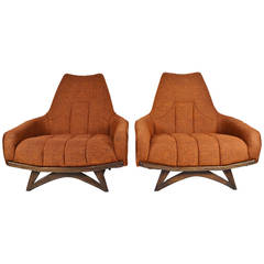 Pair of Adrian Pearsall Oversized Lounge Chairs