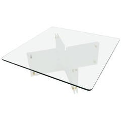 Neal Small Coffee Table with Lucite Base