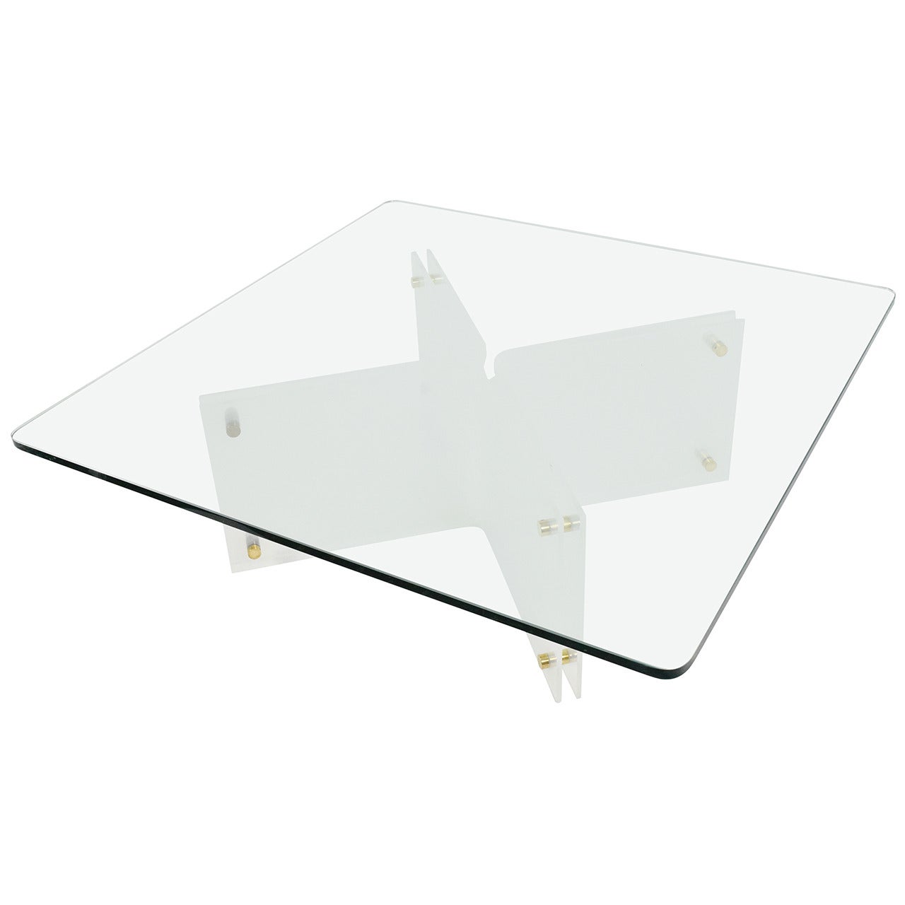 Neal Small Coffee Table with Lucite Base
