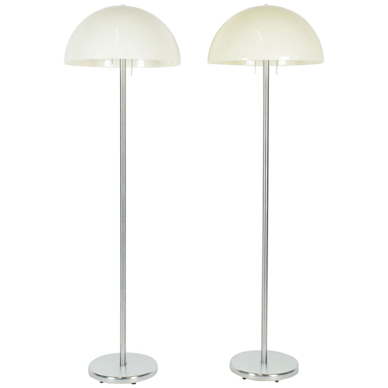 Pair of Mushroom Floor Lamps by Nessen