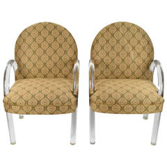Pair of Pace Collection Lucite Lounge or Side Chairs 6