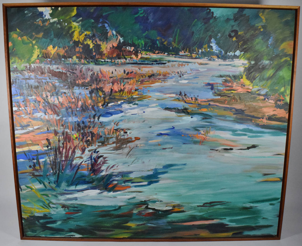 Large Deborah Brown Abstract Landscape (7 1/2' x 6 1/2'), Oil on Canvas, 1984