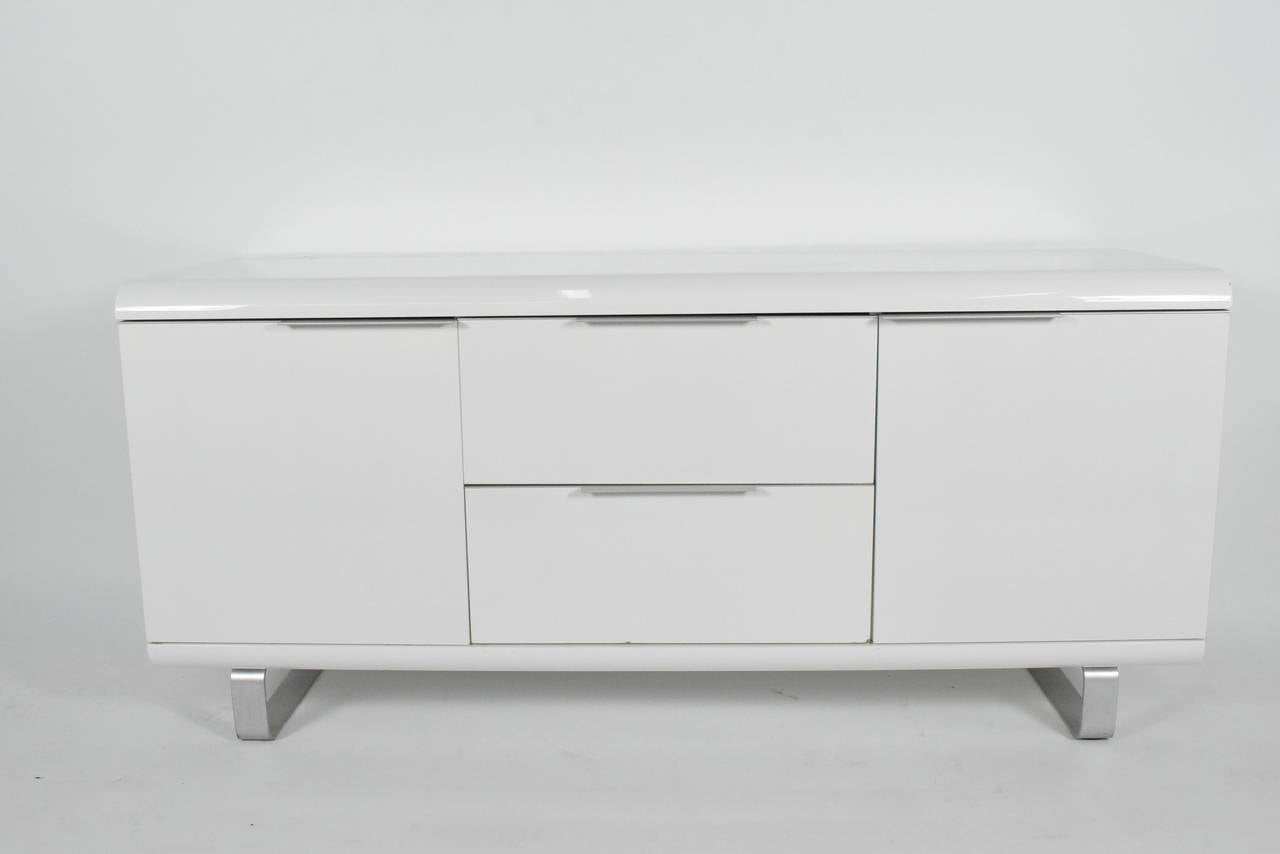 white lacquer sideboard
