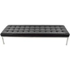 Tufted Leather Bench By Brueton