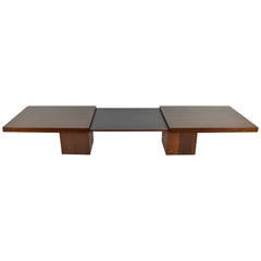 Extendable Walnut Coffee Table by John Keal 12