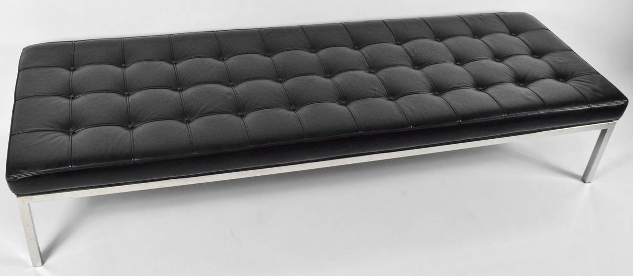 20th Century Tufted Leather Bench By Brueton