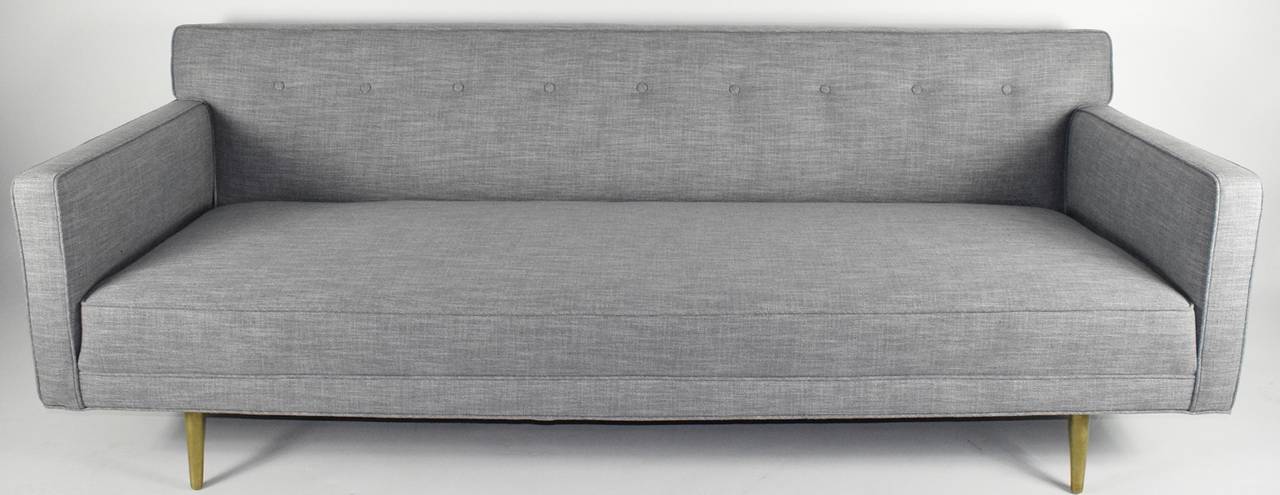 Edward Wormley For Dunbar Sofa With Brass Legs