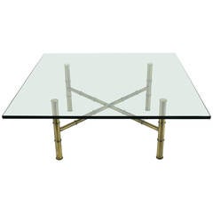 Faux Bamboo Coffee Table Attributed to Mastercraft 8