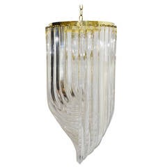 Mid-Century Modern Lucite Loop Chandelier 11