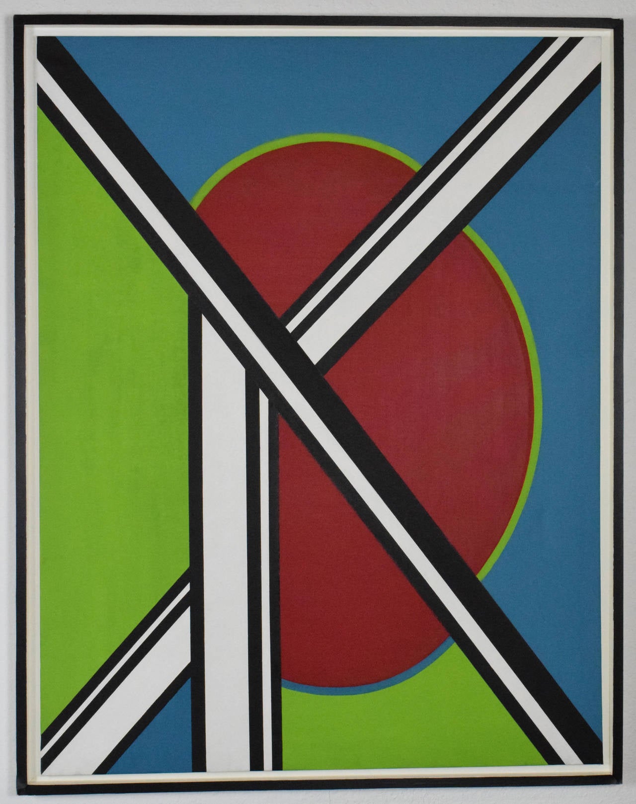 Unknown Mondrian Style Geometric Acrylic Paintings